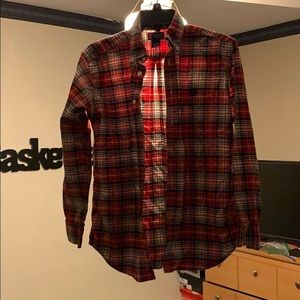 Boys L (16-18) “ chaps” plaid button up